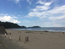 View of Takegashima Island from Ikumi Beach